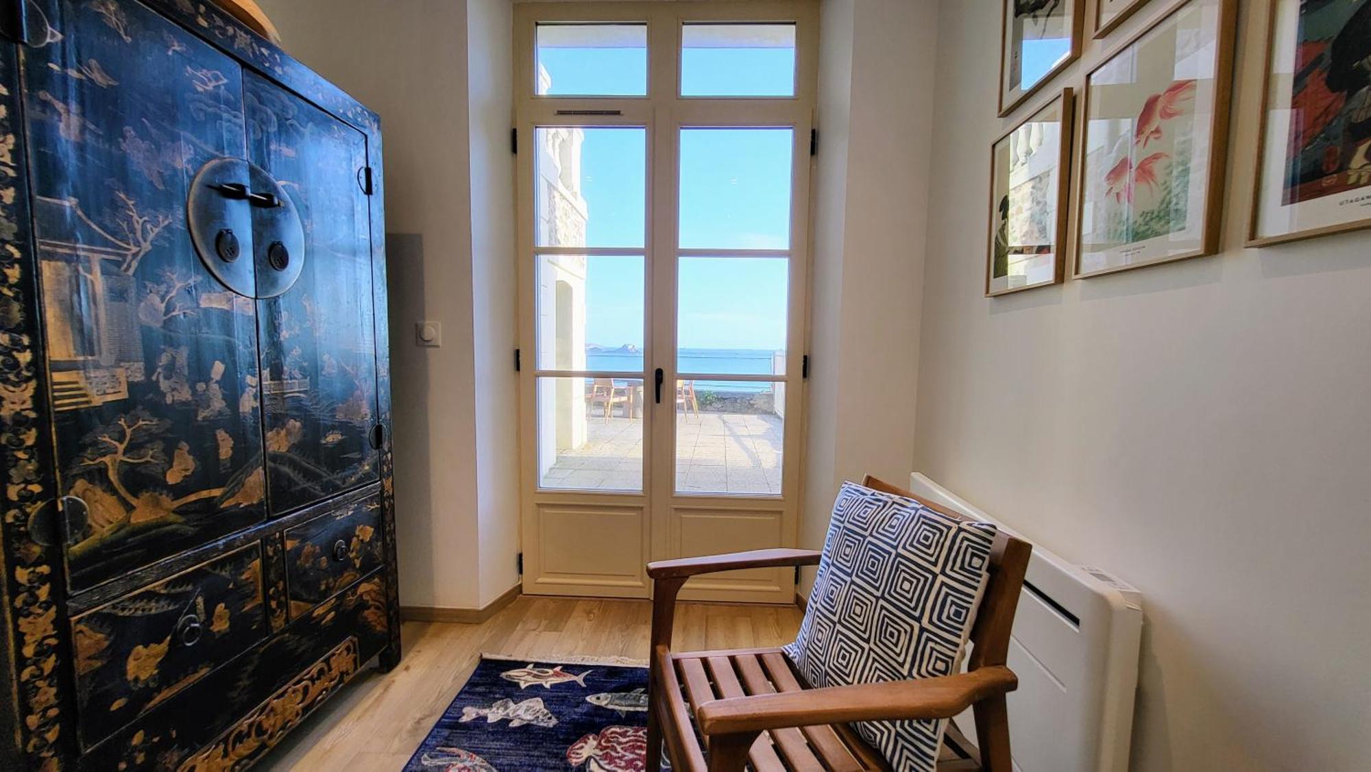 Vue Pleine Mer A La Perle Marine - La Terrasse Dinard Extérieur photo